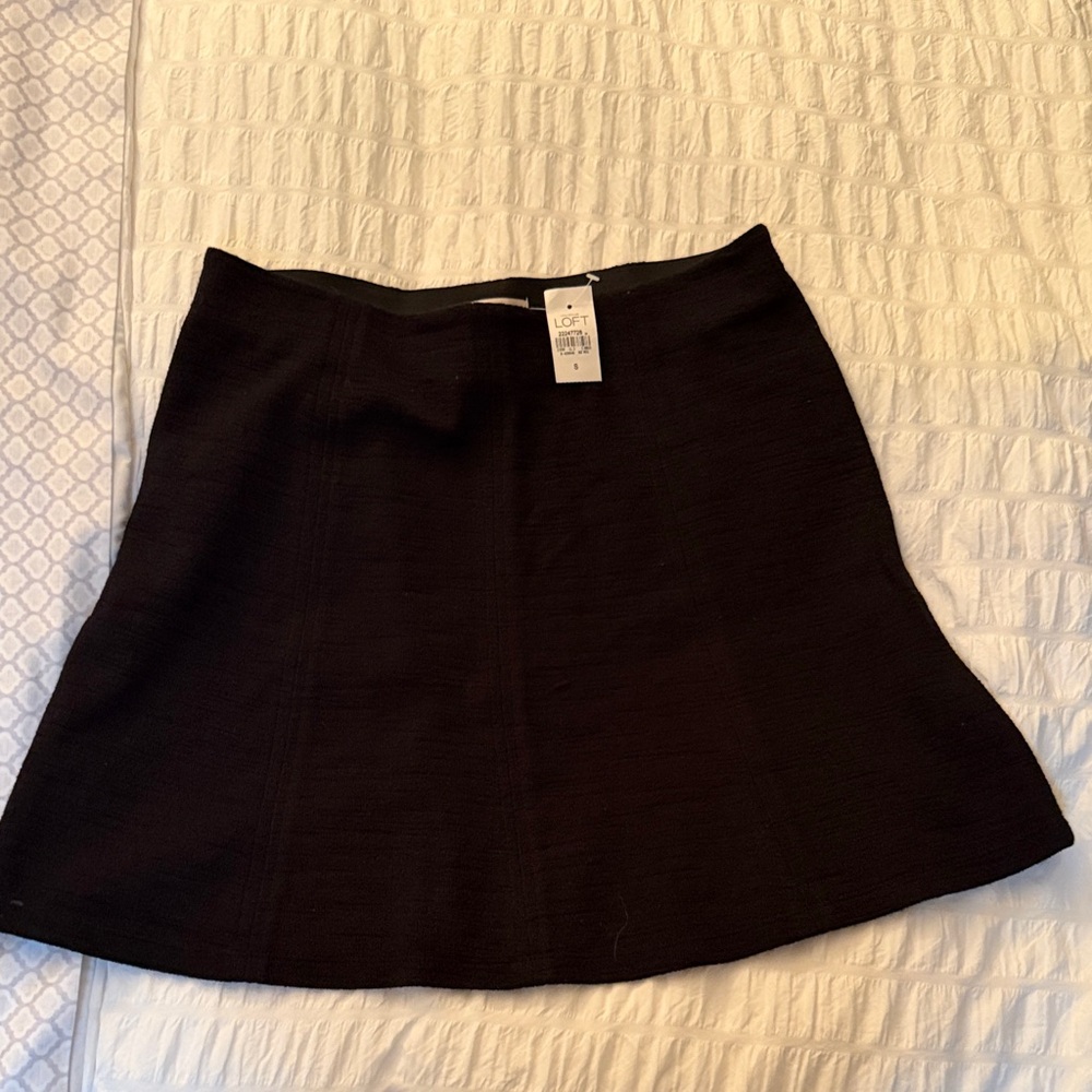 LOFT Classic Black A-Line Skirt